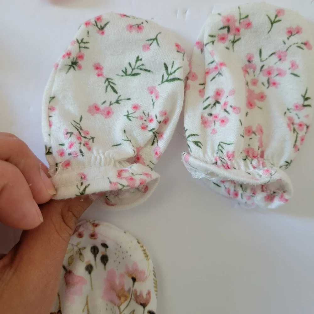 Adorable Infant Mittens Collection - Florals, Pink, Cream, and White